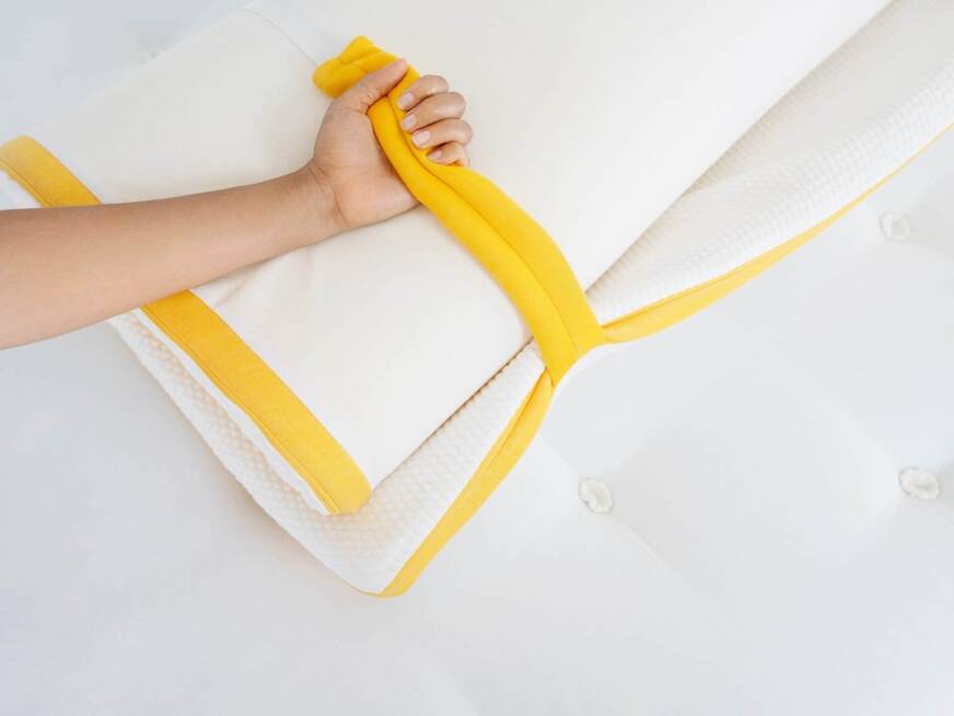 Eve mattress topper carrying handles